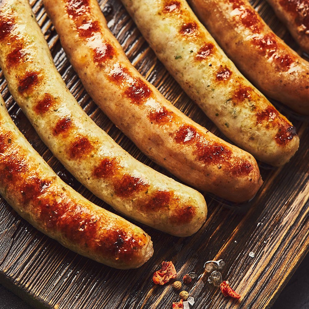 Classic Bratwurst Sausage Made From Our Favourite German Recipe Using ...